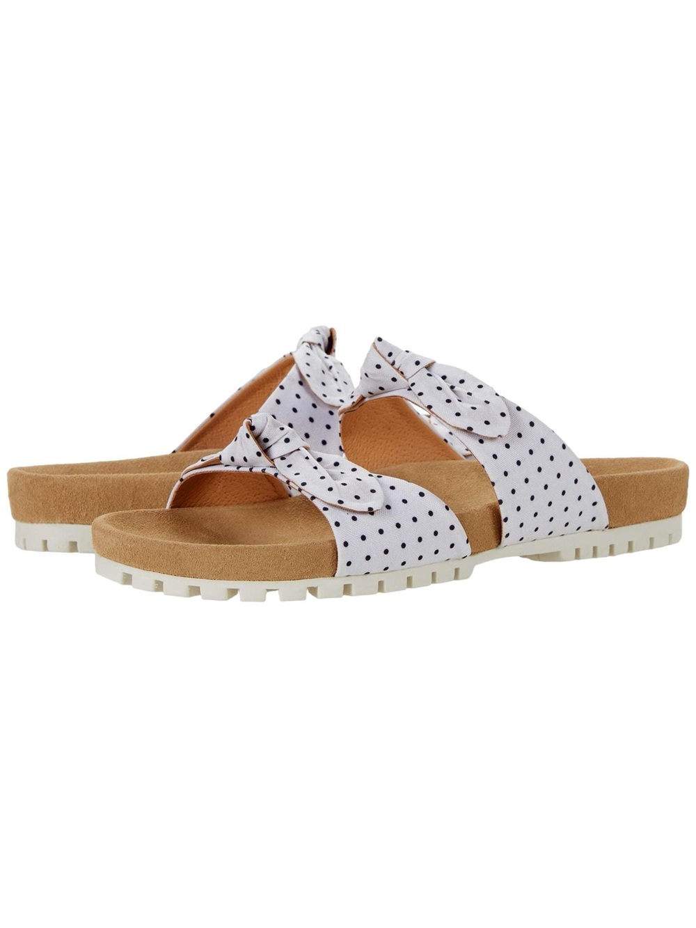 Jack Rogers Rose Double Knot Comfort White/Black Polka Dot 8.5